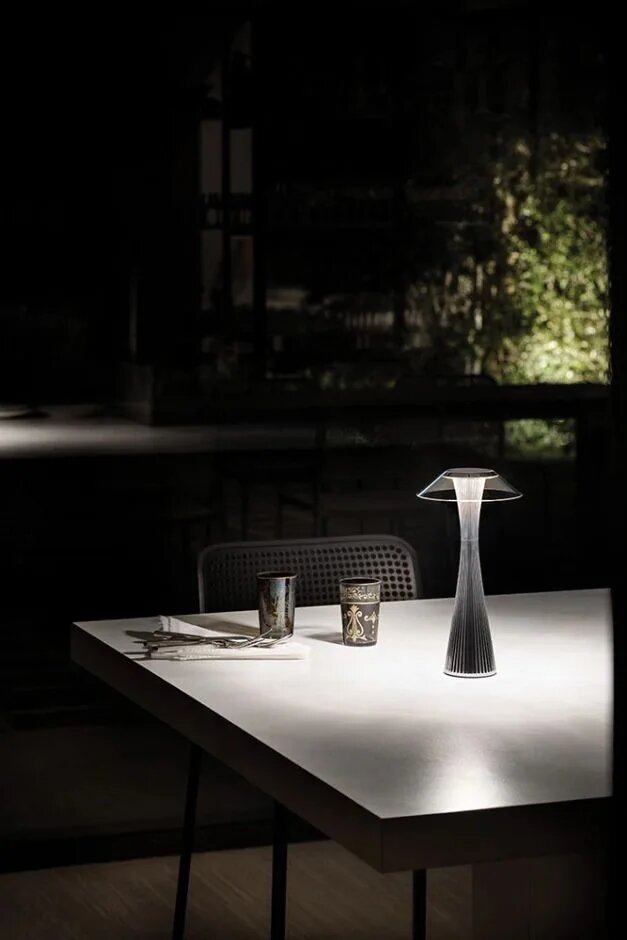 Space Outdoor Chrome Table Lamp by Kartell Lamps Table Lamps